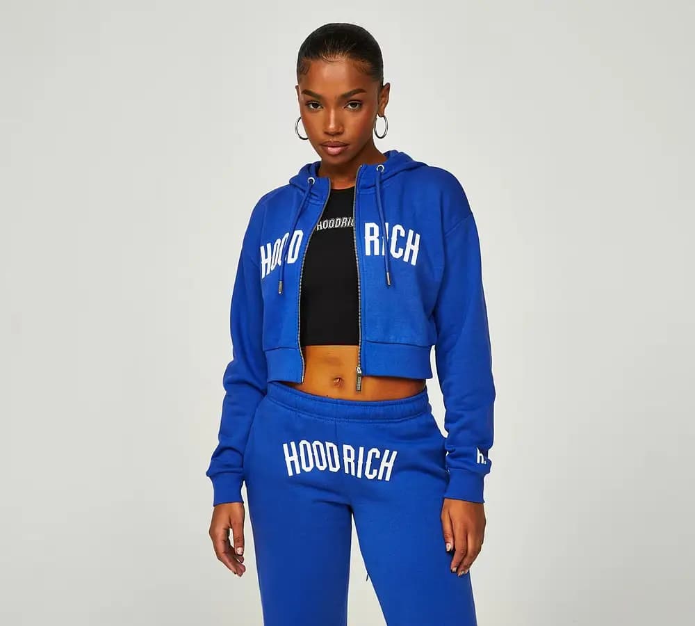 Hoodrich HOOD RICH W  DEPTH FZ CROP HOOD - DAZZLING BLUE/ WHITE — (hw-0423-0433)