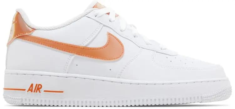 NIKE JNR AF1 LOW - WHITE/SAFETY ORANGE