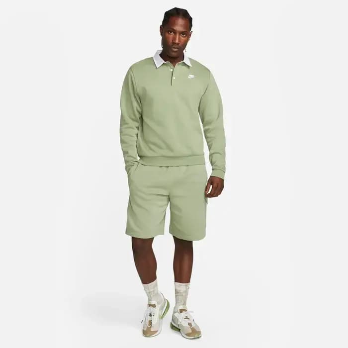 NIKE CLUB FLEECE CARGO SHORT - OIL GREEN — (cz9956-386)