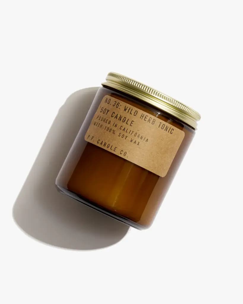 P.F. Candle Co. P.F. CANDLE CO NO.36 WILD HERB TONIC 7.2 OZ SOY CANDLE - BROWN — (sc36)