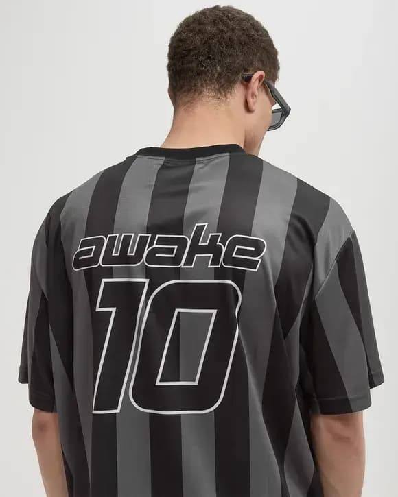 AWAKE NY SOCCER JERSEY SS TOP - BLACK — (awk-sp25-tp006-black)