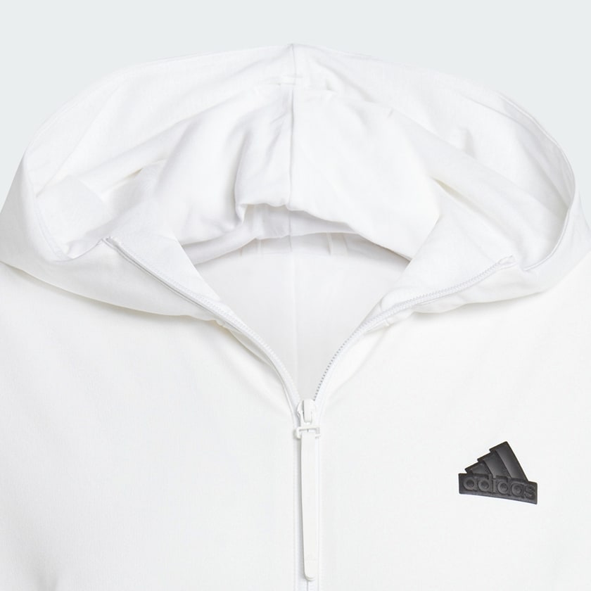 ADIDAS MENS Z.N.E. WV FULL ZIP      WHITE