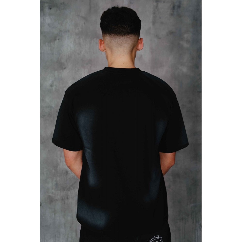 COURTSIDE MACKEY RELAXED TEE - BLACK WASH