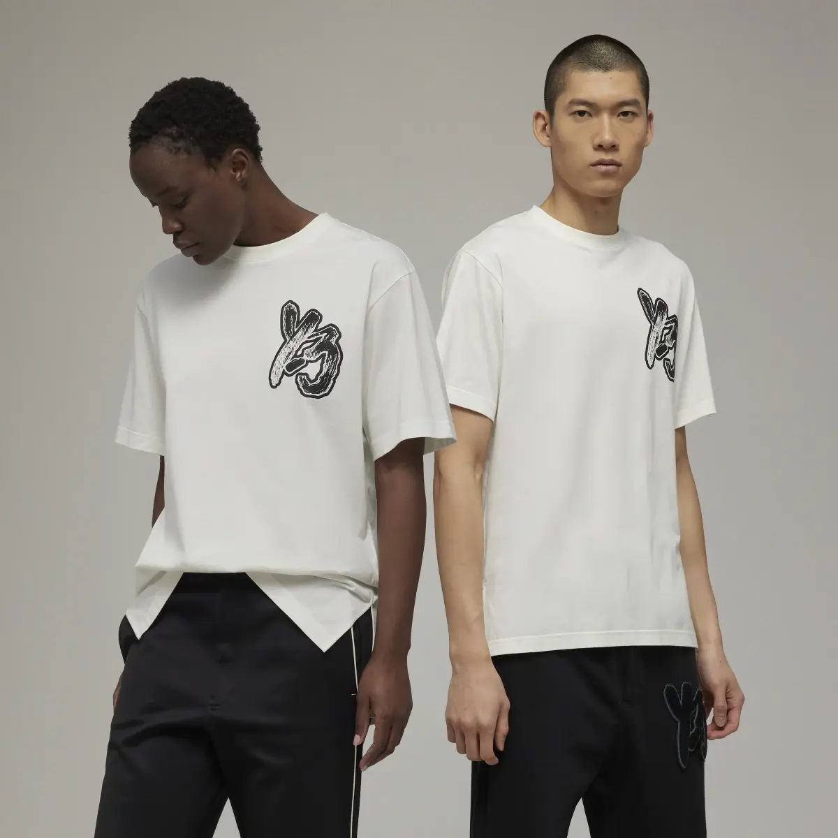 ADIDAS Y-3 UNISEX BRUSH GRAPHIC SHORT SLEEVE TEE