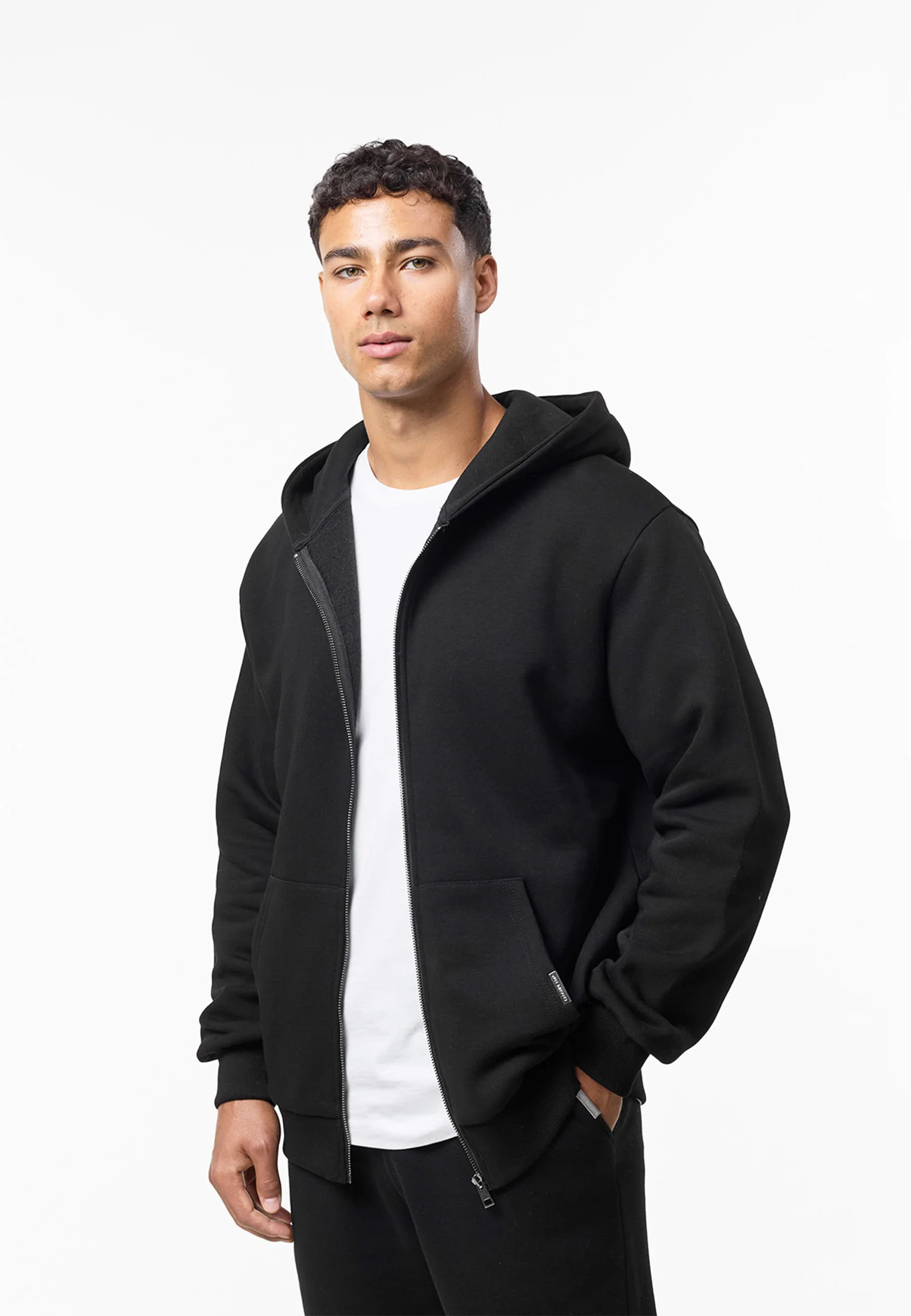 CLOSURE LONDON RELAXED FIT HOODED ZIP  SUIT - BLACK