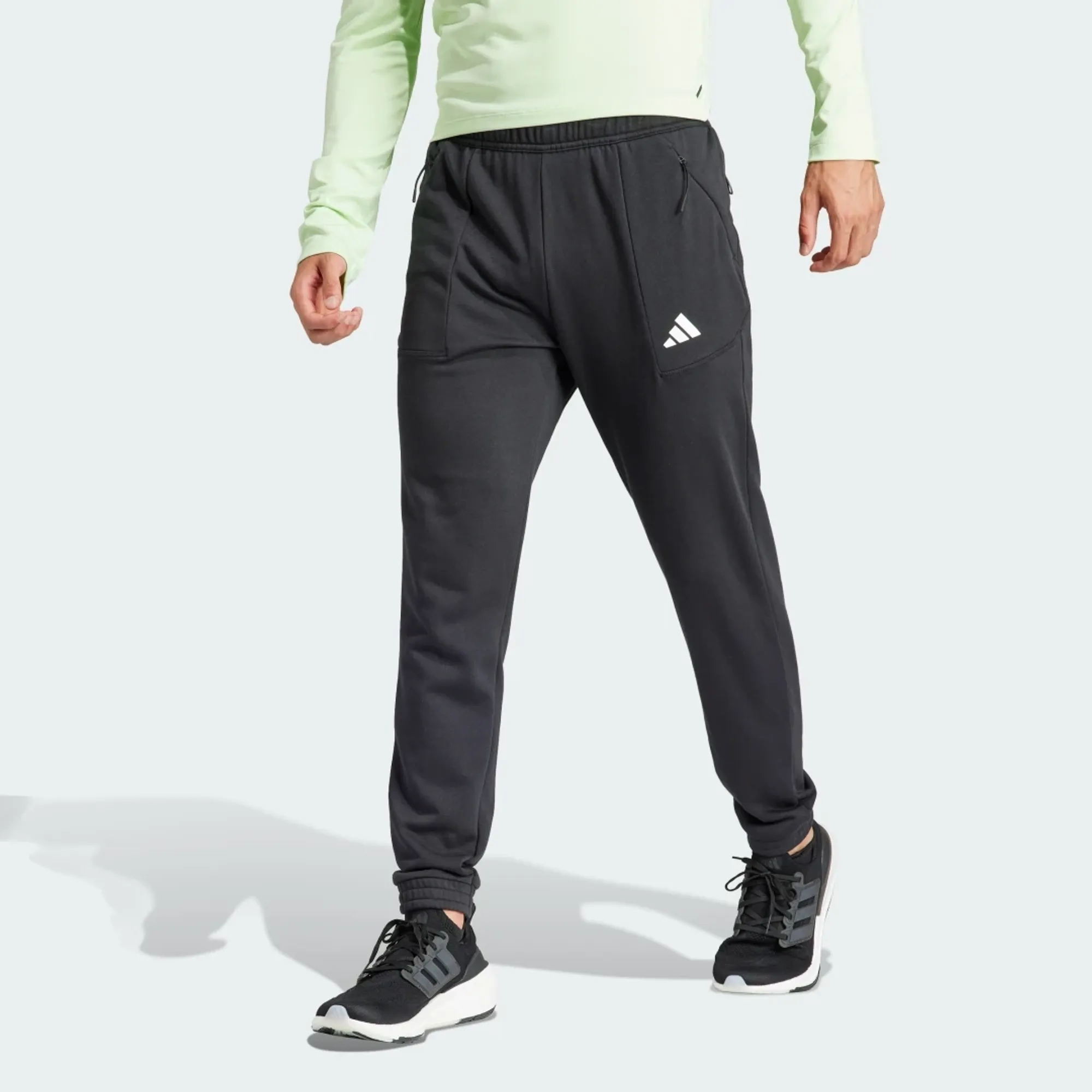 ADIDAS MENS PUMP WORKOUT TRACK PANTS GREY