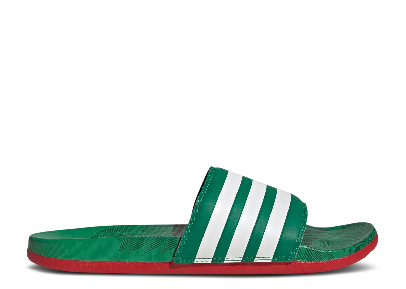 ADIDAS ADILETTE COMFORT SLIDE - VIVID GREEN/SCARLET