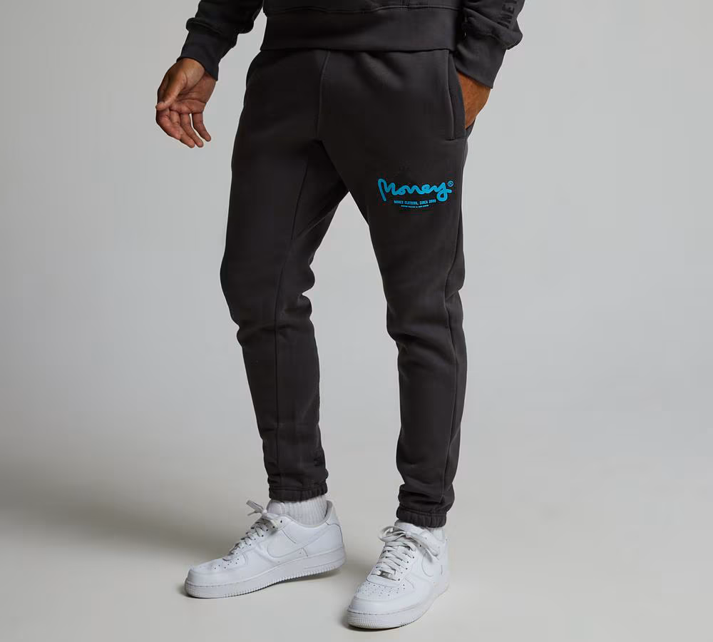 MONEY SIG VENEER JOGGER - BLACK/TIFFANY BLUE