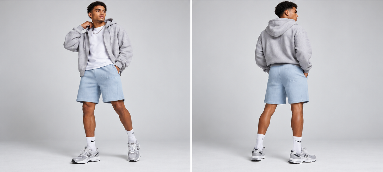 NICCE WAFFLE SHORT - BLUE