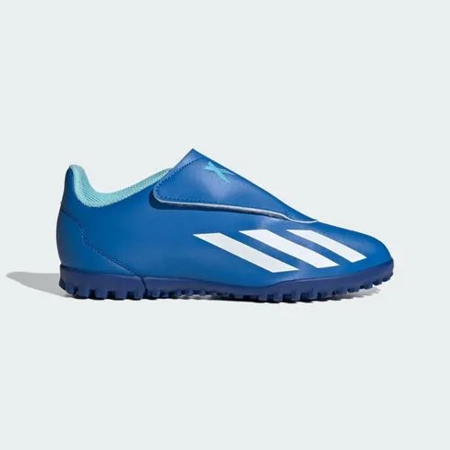 ADIDAS X CRAZYFAST.4 TURF FOOTBALL BOOTS JUNIOR HOOK-AND-LOOP TRAINERS