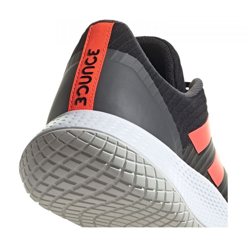 ADIDAS FORCEBOUNCE MENS INDOOR TRAINERS - CORE BLACK / SOLAR RED / GREY FIVE