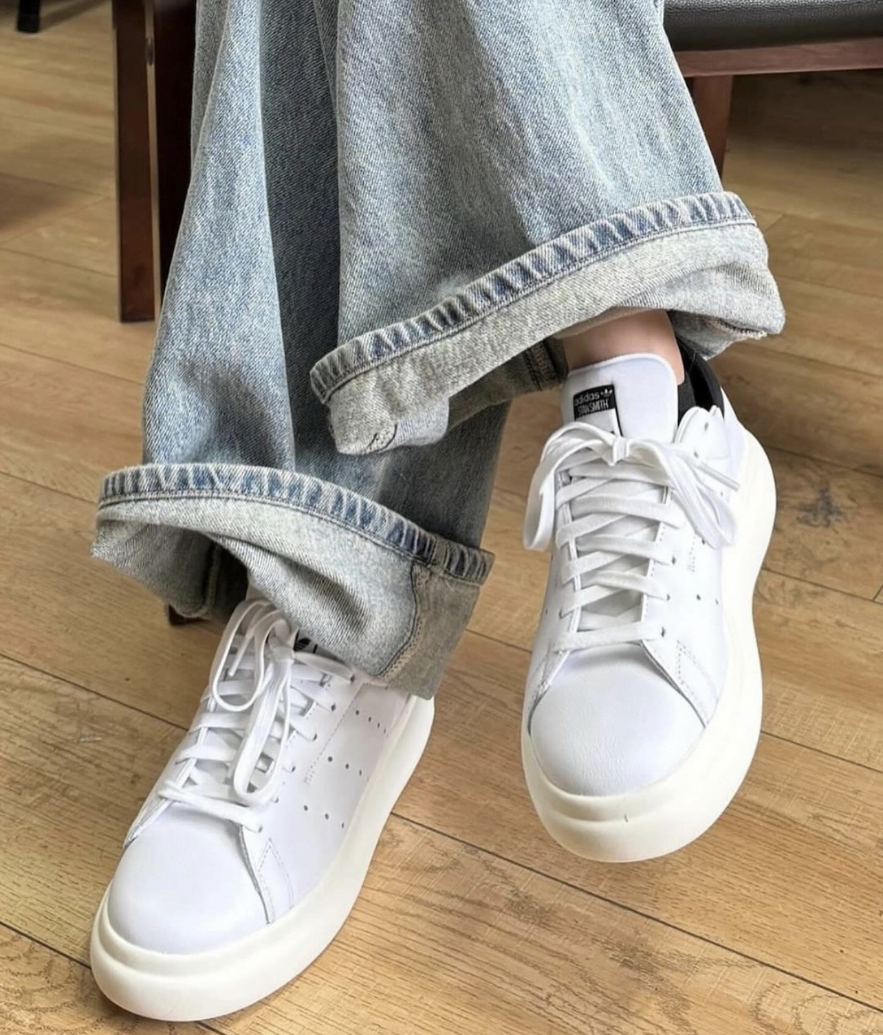 ADIDAS ORIGINALS STAN SMITH PF WOMENS TRAINERS - WHITE