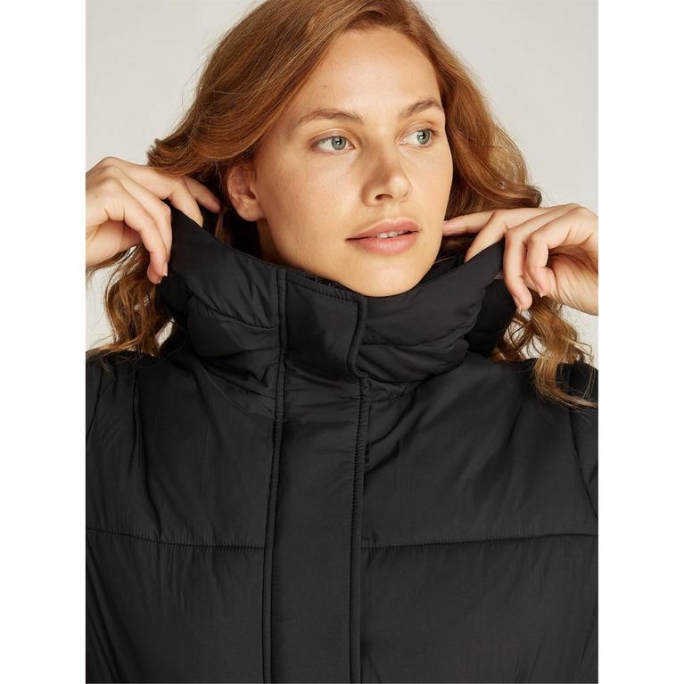 CALVIN KLEIN JEANS W LOGO BELT SHORT PUFFER - CK BLACK