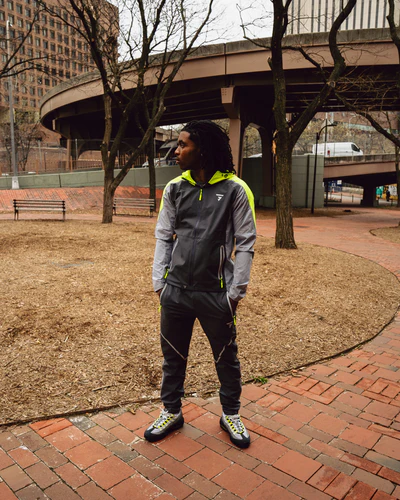 GRIID REFLECT HOOD - DARK GREY / LIGHT GREY/ VOLT