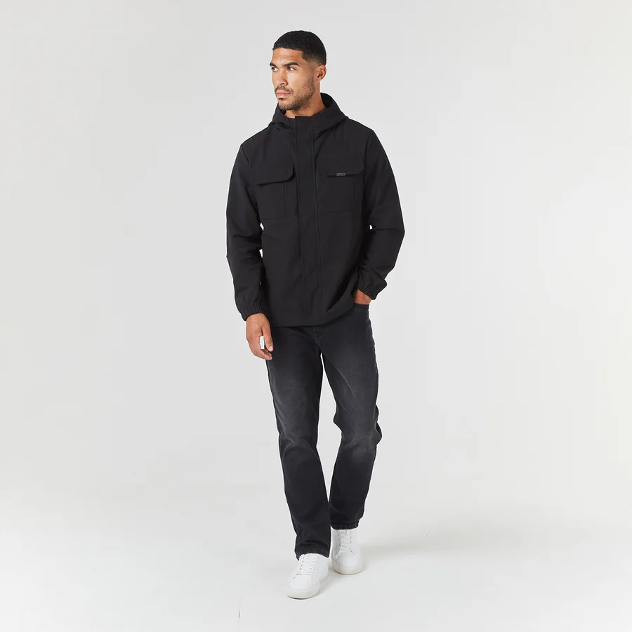 CLOSURE LONDON RIPSTOP PANELLED TECH JACKET - BLACK