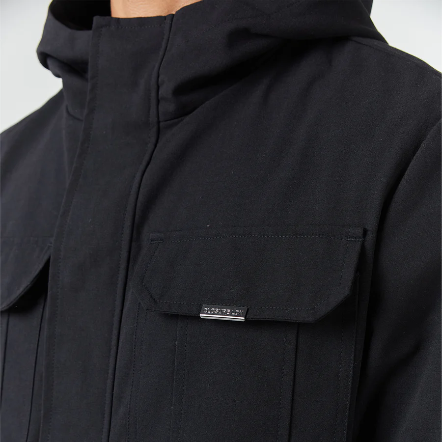 CLOSURE LONDON RIPSTOP PANELLED TECH JACKET - BLACK