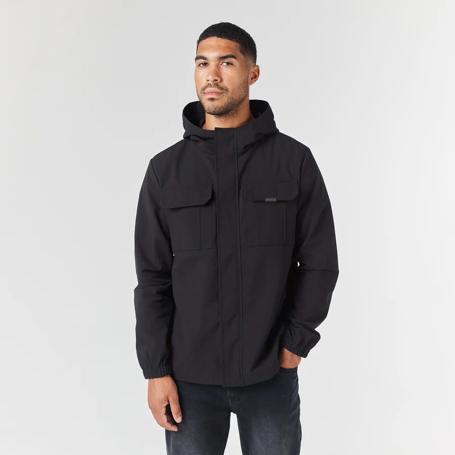 CLOSURE LONDON RIPSTOP PANELLED TECH JACKET - BLACK