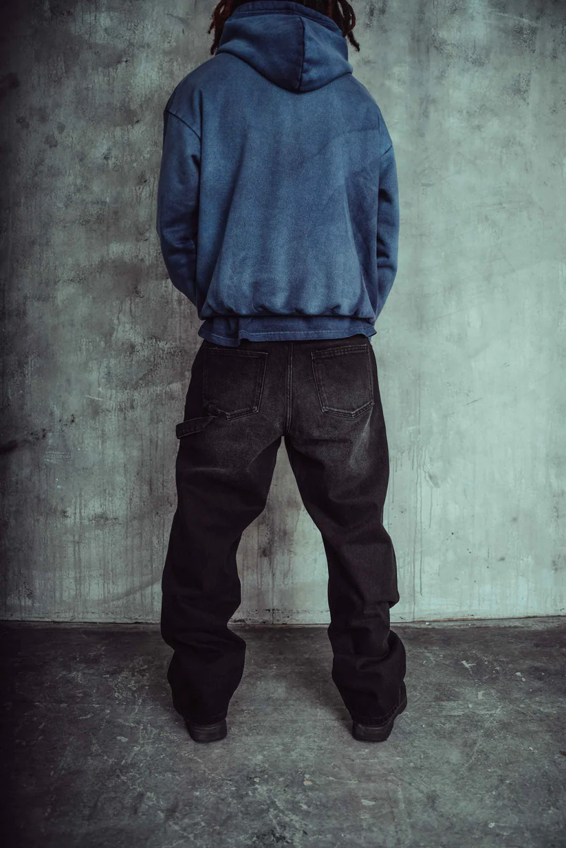 COURTSIDE HAWKIN CARPENTER DENIM JEAN - BLACK WASH