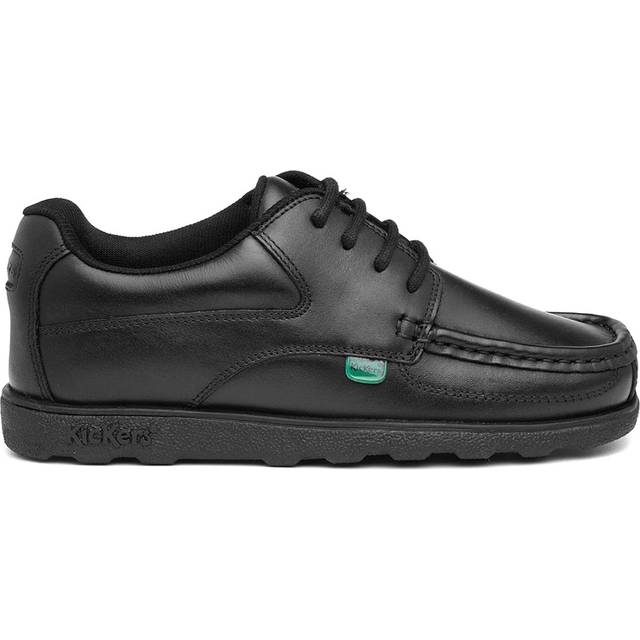 KICKERS INF FRAGMA LACE 4 EYELET LEATHER SHOES - BLACK