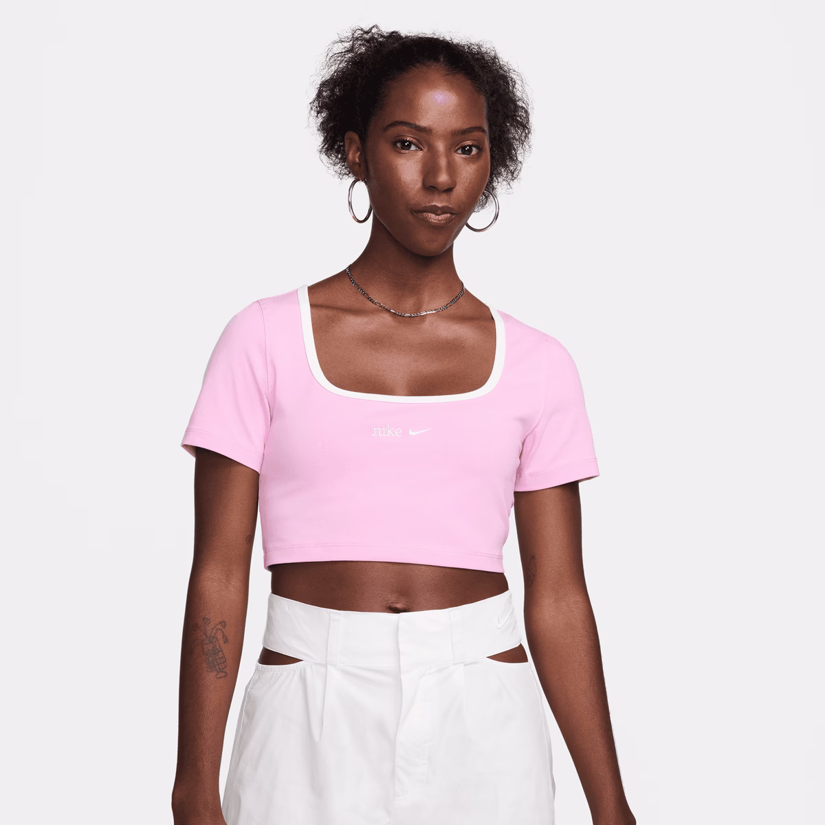 NIKE W NSW TREND SQ TEE BBY - PINK RISE