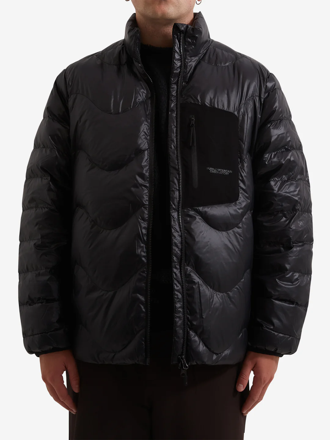 PURPLE MENS MOUNTAIN OBSERVATORY WAVES LIGHT PUFFER JACKET