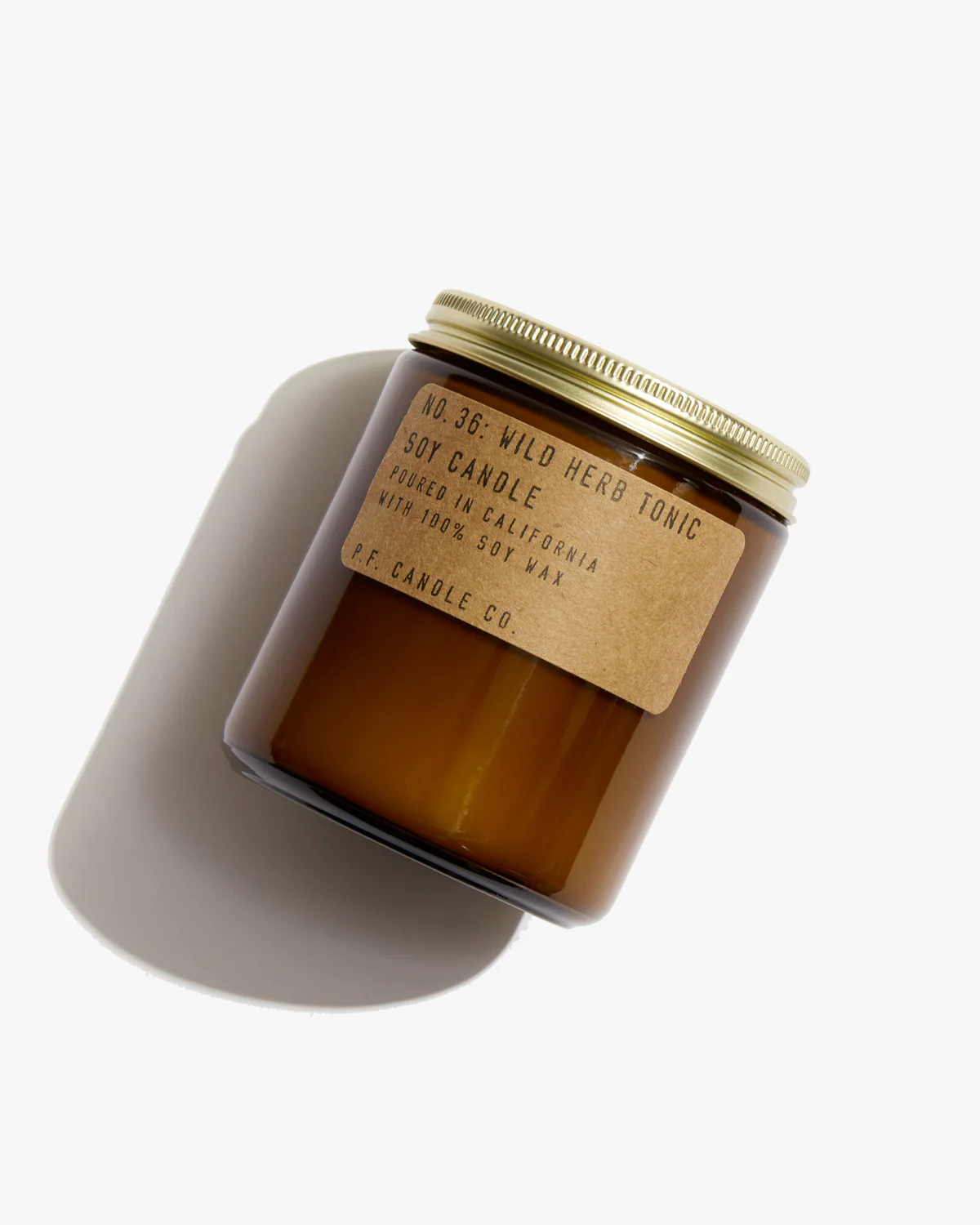 P.F. CANDLE CO NO.36 WILD HERB TONIC 7.2 OZ SOY CANDLE - BROWN