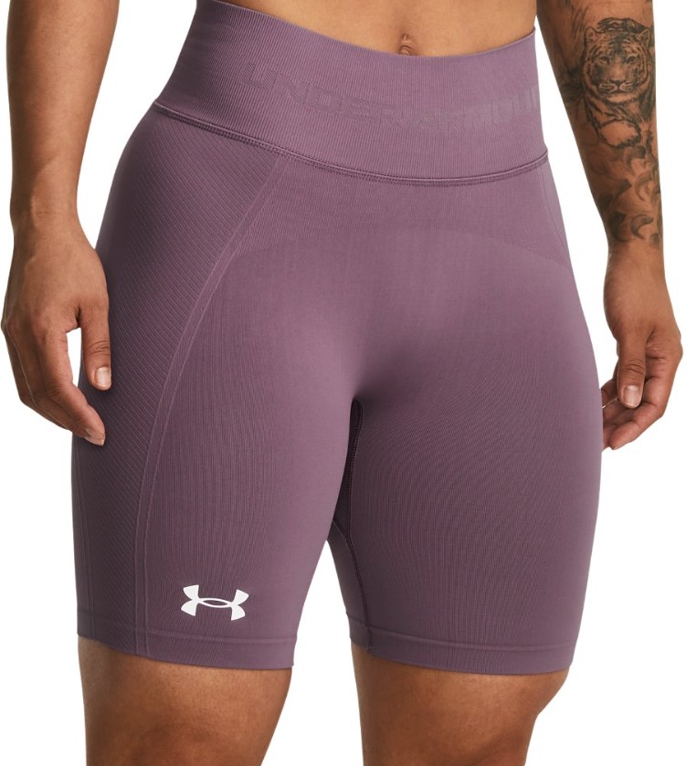 UNDER ARMOUR UA TRAIN SEAMLESS SHORT - MISTY PURPLE / WHITE