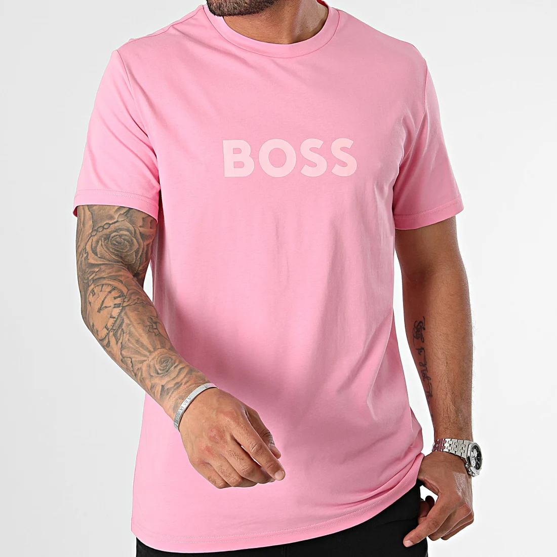 HUGO BOSS T-SHIRT RN - LIGHT/PASTEL PINK