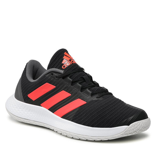 ADIDAS FORCEBOUNCE MENS INDOOR TRAINERS - CORE BLACK / SOLAR RED / GREY FIVE
