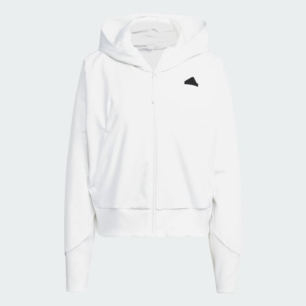 ADIDAS WOMENS Z.N.E. WVN FULL ZIP WHITE